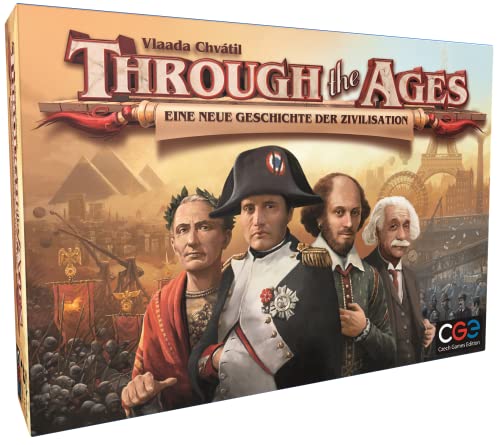 Czech Games Edition Through The Ages: Eine Neue Geschichte der Zivilisation - Strategisches Aufbau-Brettspiel - Deutsch - 2-4 Spieler - Ab 14 Jahren