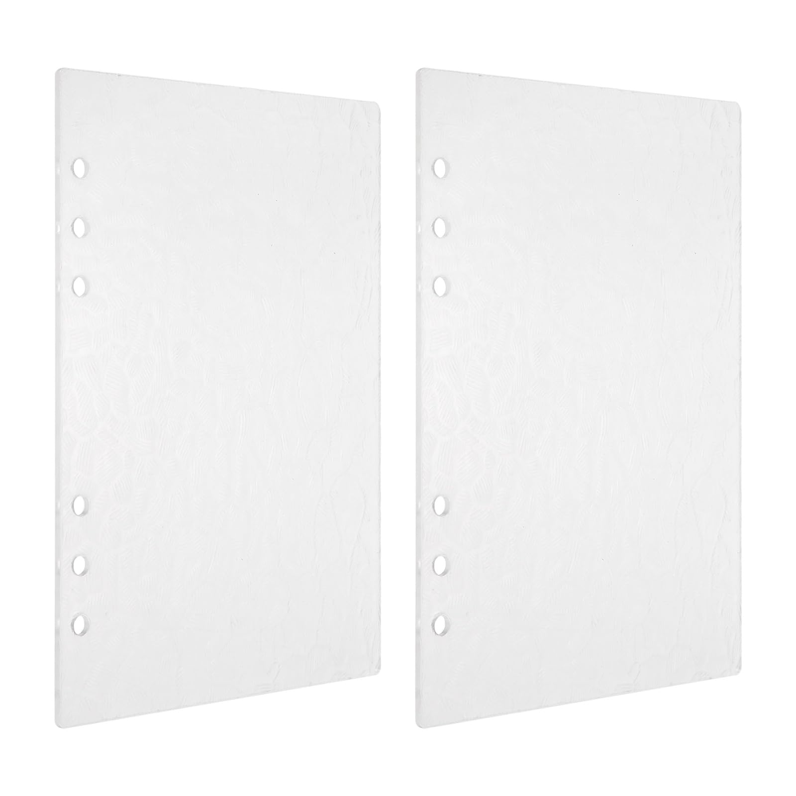 YOKIVE A5 Binder Cover, 6 Ring Clear Acrylic Notebook Covers, 2Pcs