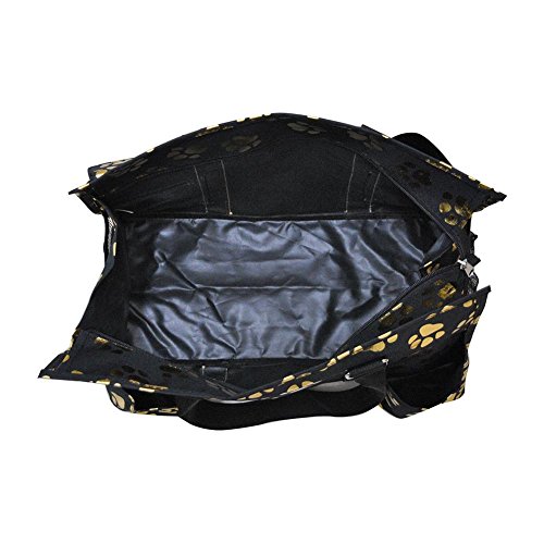 NGIL All Purpose Organizer Medium Utility Tote Bag 2018 Spring Collection (Gold Puppy Paw Black) - Thumbnail 2
