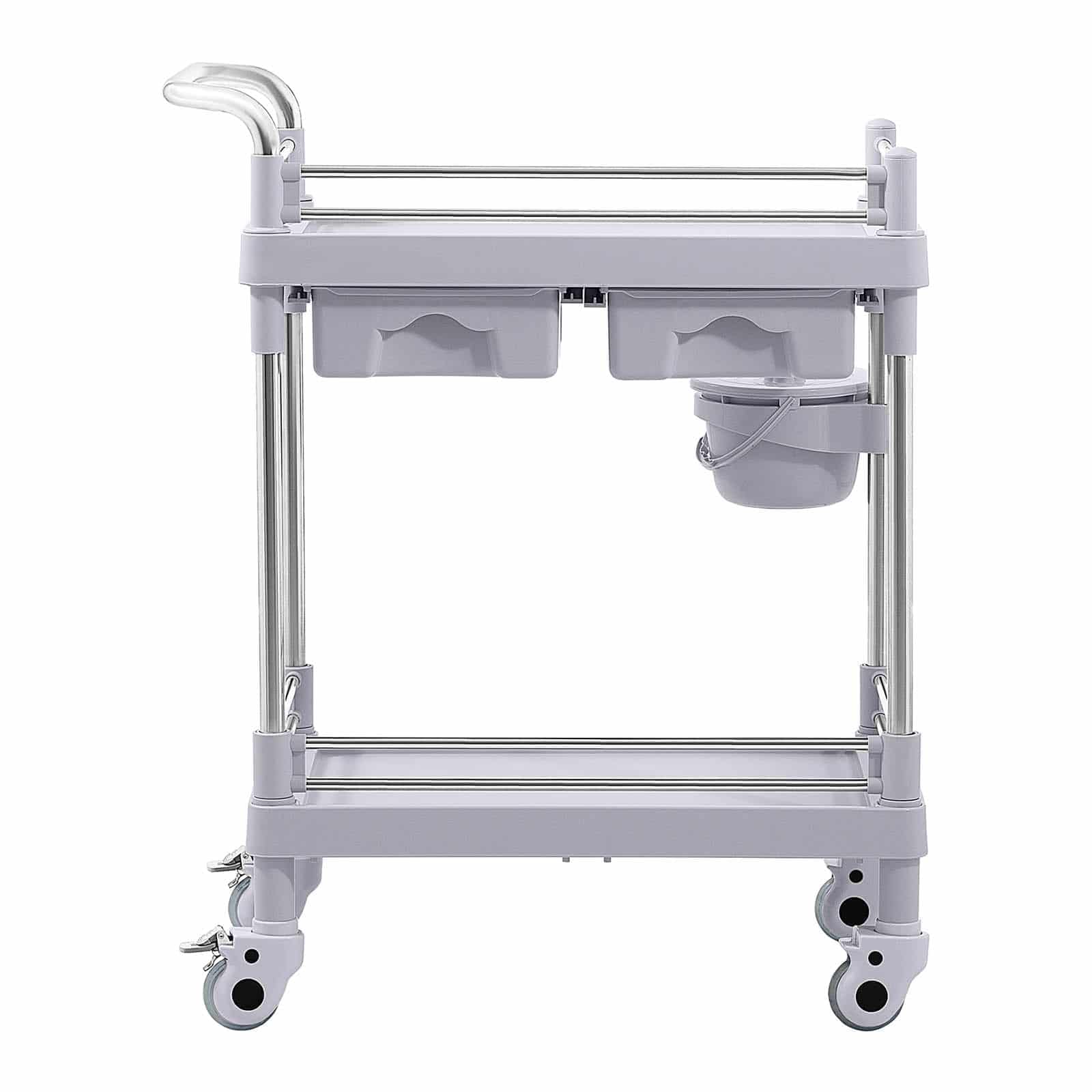 Steinberg Systems SBS-LF-116 Laborwagen 2 Ablagen je 53 x 38 x 14 cm 2 Schubladen 40 kg Aufbewahrungswagen Rollwagen