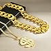 Vieyomn 80s 90s Hip Hop Costume Outfits Kit Sunglasses Cap Rapper Golden Chain Necklace Dollar Sign Rings Accessories Set for Halloween Party