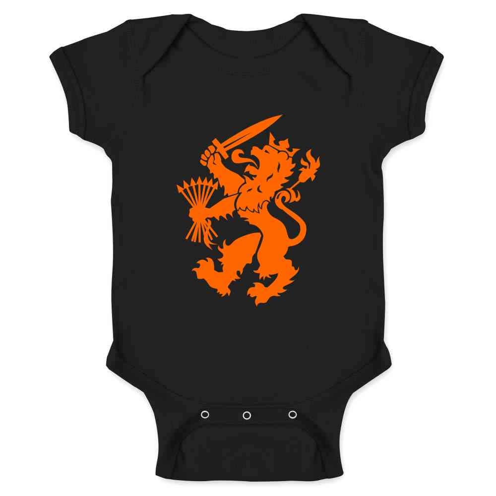 Holland Soccer Dutch Lion National Team Crest Infant Bodysuit Black 18M
