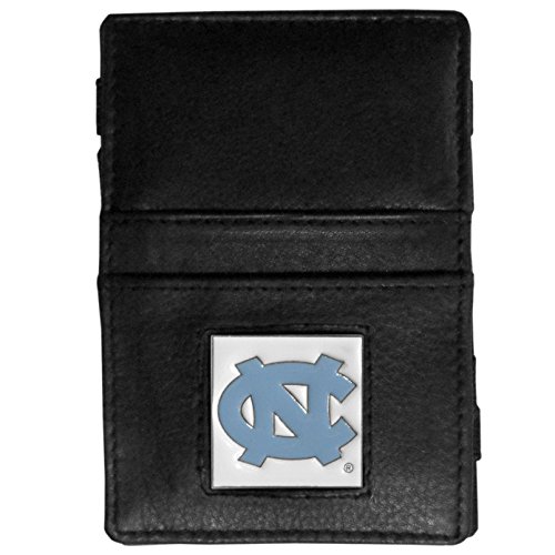 NCAA Siskiyou Sports Fan Shop North Carolina Tar Heels Leather Jacob's Ladder Wallet One Size Black