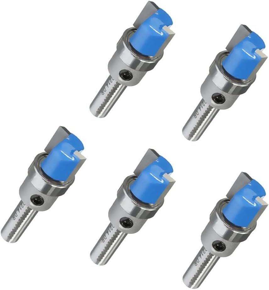 5 Piece Straight Flute Flush Trim Pattern Router Bit Cutter Top Bearing Tool| Home Décor | Kitchen Tools