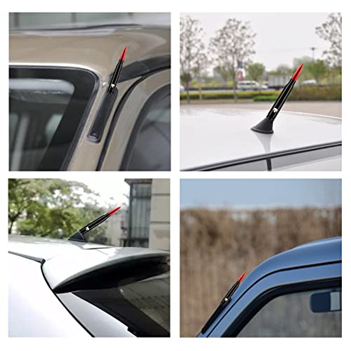 Ajxn 1 PC Car Truck Bullet Antenna, Auto Antenna Mast, Suitable for GM Chevy Silverado 1500 2500 3500 HD Avalanche GMC Sierra 1500 2500 3500 Denali Heavy Duty Pickup Trucks Accessories (Red #1)