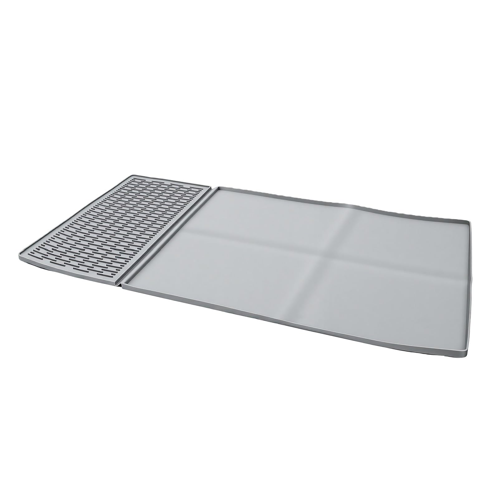 Tapete de silicona para café Haofy gris antideslizante con bordes para secar tazas