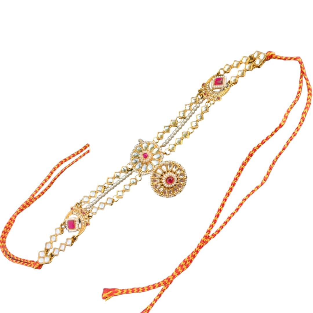 Sweksha Creations Traditional Gold Plated Pearl And Kundan Studded With Minakari Work Maangtikka/Matthapatti (pack of 1) (Pink) (B0D6LM4T24) Amazon Price History, Amazon Price Tracker