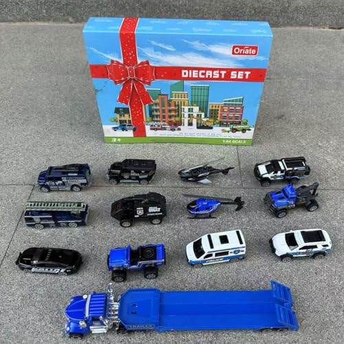 Juego de vehículos policiales miniatura 1:64, 13 piezas miniatura 6