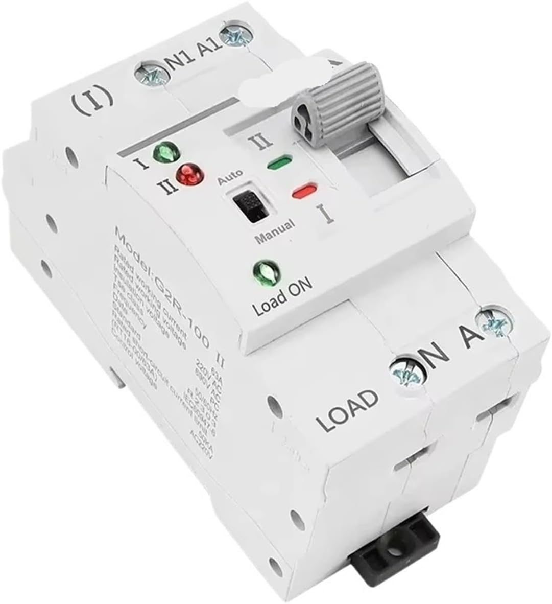 G2R-63 Automatic Transfer Switch ATS 2P 4P 110V 220V 25A 40A 63A DIN Rail Dual Power For Generator Changeover Controller(2P 63A 110V)