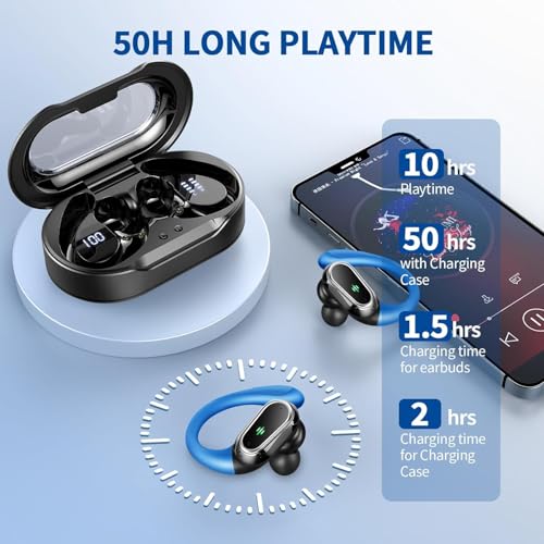 Image of Wireless Earbuds, 2026 Bluetooth 5.4 Headphones, ENC Noise Canceling Mic