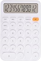 Vista 1 de Calculadoras de escritorio, calculadora estándar de 12 dígitos con pantalla LCD grande y botón redondo, calculadora de escritorio con teclas grandes