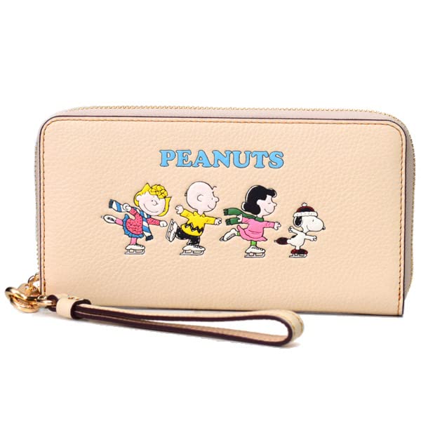 Amazon | [コーチ] 長財布 スヌーピー レザー ピーナッツ コラボ 