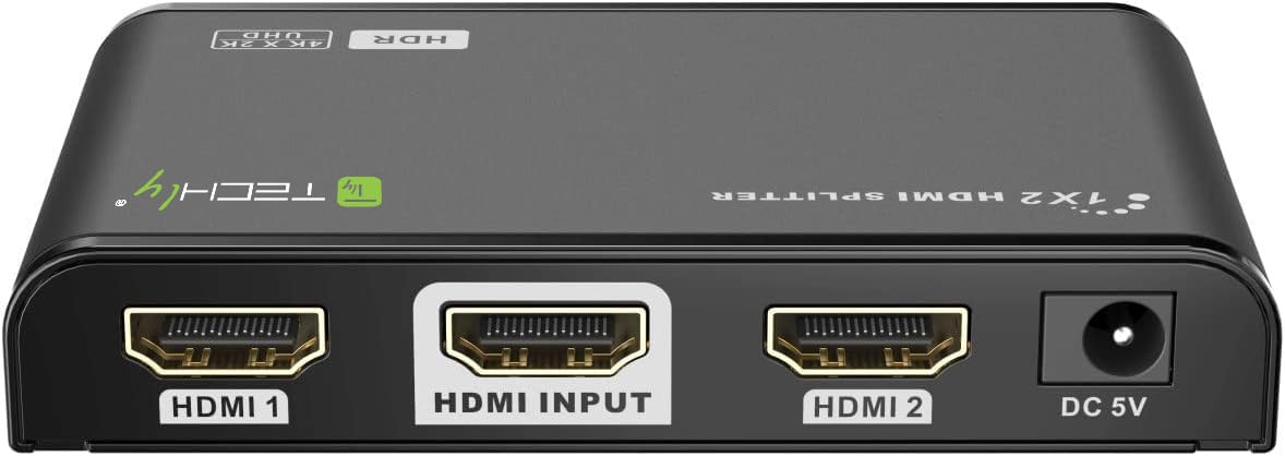 Techly 104837 Splitter HDMI2.0 4K 2vie HDR/EDID Nero