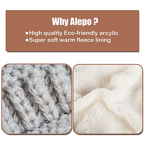 image for Alepo Winter Mittens Gloves Beanie Hat Set for Kids Baby Toddler Child