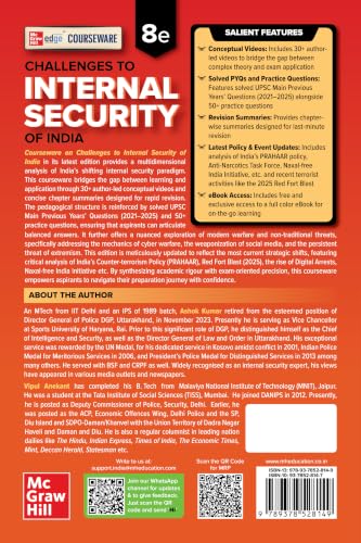 Image of Challenges to Internal Security of India, 8e for UPSC 2026-27 | Courseware | 30+ Author's Videos | Chapter-wise Solved Online Mains Previous Years' Solved Papers (2021 - 2025) | Free eBook Access