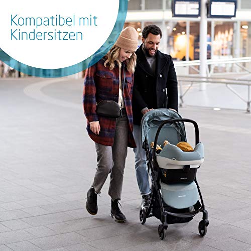 Maxi-Cosi Jaya Kinderwagen, super leichter, zusammenklappbarer Stadtbuggy, Kompakter Kinderbuggy mit automatischer Falt-Funktion, 0 Monate bis 4 Jahre, bis 22 kg, Essential Grey