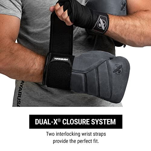 Image of Hayabusa T3 LX Leather Boxing Gloves Men and Women for Training Sparring Heavy Bag and Mitt Work - Obsidan, 12 oz