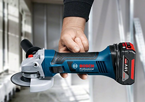 Bosch Professional 18V System Akku Winkelschleifer GWS 18-125 V-LI (Leerlaufdrehzahl: 10.000 min-1, Scheiben-Ø: 125 mm, inkl. 2x4.0Ah Akku + Ladegerät, in L-BOXX) – Bild 4