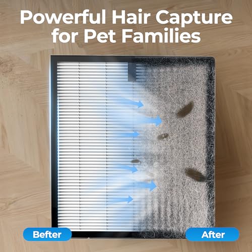 Image of Air Purifiers for Home Large Room, Air Purifier up to 2200sq.ft, PM2.5 Air Quality Display, Sleep Mode with Fragrance for Smoke Dust Odors, ET066, Black, 1Pack+3Modes