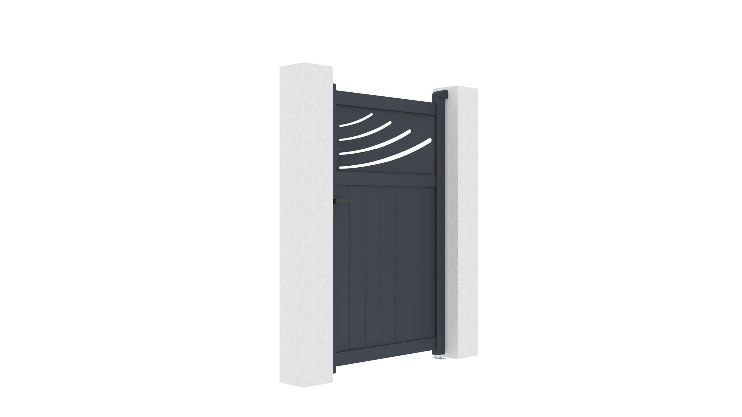 Casanoov Portillon 1m HALTI H.160cm aluminium gris