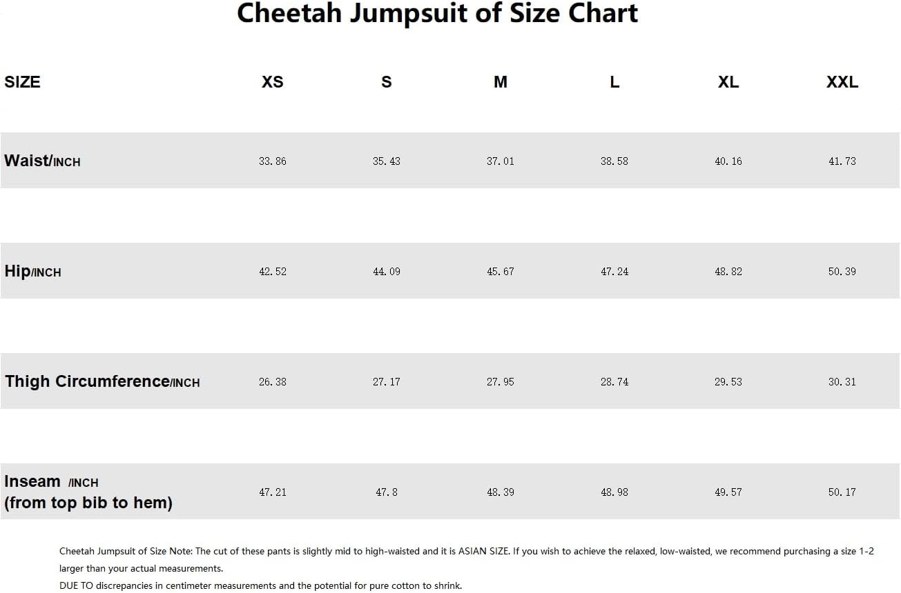 COOLMONAR Women's Y2K Leopard Print Jeans Overall Chic Streetwear Baggy Wide Leg Jumpsuit Retro Hip Hop Loose Trouser - Image 4