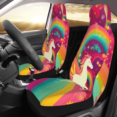 Housses de siège auto universelles arc-en-ciel x2 pour voiture et SUV