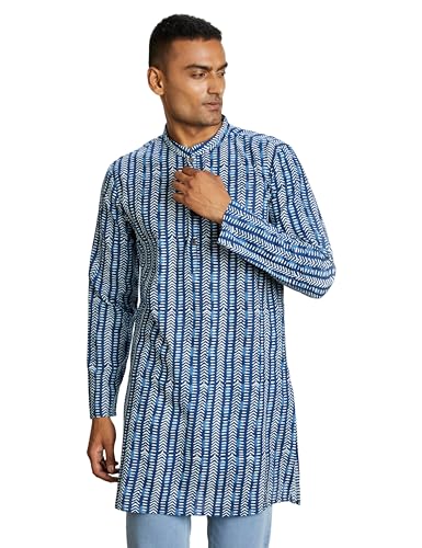 Image of Amazon Brand - Symbol Men's 100% Cotton Everyday Mid Length Casual Kurta - Regular Fit (Available in Plus Sizes)
