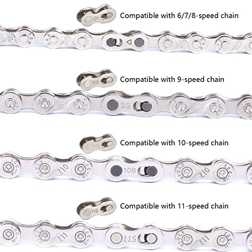 8 works Bicycle Chain Link Connector YUTOU Reusable Bike Chain Bike Missing Link for 6/7/8 9 10 11 Speed Chain Quick Link for Mountain Road Bike Chain Repair - Image 3