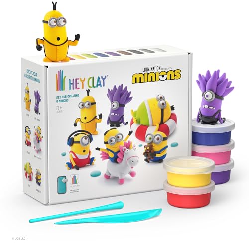HEY CLAY Minions Set 15 Cans of Air Dry Clay with Sculpting Tools