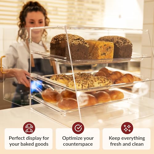 Odoxia Bakery Display Case | Pastry Display Case For Baking Enthusiasts | Acrylic Storage For Food Display | Cookie Display | Dessert Display | Bakery Display | Countertop Display Case thumb #2
