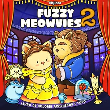 Capa do livro Fuzzy Meowvies 2: Livro de Colorir Aconchegante de Gatos Inspirado em Filmes para Adultos e Cinéfilos (Portuguese Edition)