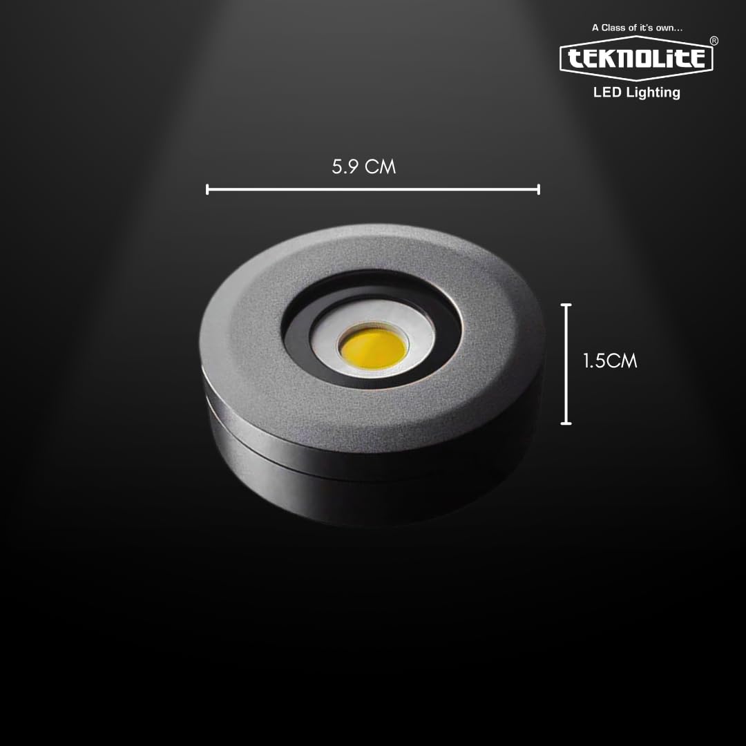 TEKNOLITE OCL 5W White Body Natural White COB LED Surface Ceiling Light | IP65 Waterproof Energy Efficient Spot Light | Indoor Outdoor Light for Home, Balcony, Garden, Bedroom, Bathroom | Pack of 8 2