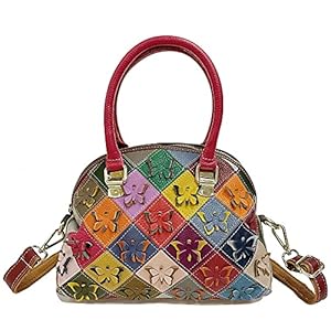 Eysee dameshandtas, veelkleurige schoudertas, leren etui