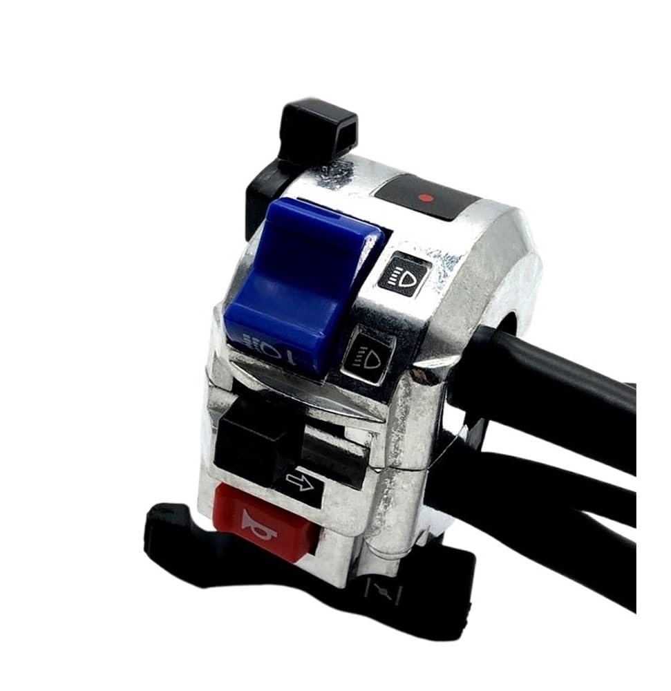 Motocicleta Arranque Interruptor botón Interruptor Apagado Llama Universal para Manillar Motocicleta, Botón Encendido Apagado para Moto, ATV, Interruptores CC 12 V/10 A, Controlador Arranque.