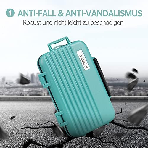 LYNCA Memory Card Case Holder SD Card Case Waterproof Memory Card Holder Anti-Shock Water-Resistant Carrying Box Holder for 8 SD Cards 4 CF Cards 12 Micro SD/TF Cards (Green)