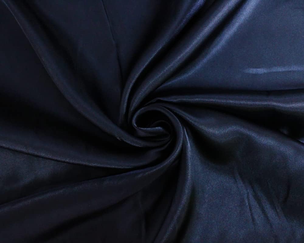 Polyester Satin Fabric - Navy Blue - Dress Lining Costume Fabric Material