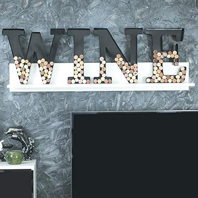 Made Easy Kit Metal Letter Wine Cork Keepsake Saver & Holder Monogram w/Free Wall Mount Kit A-Z (Letter L)