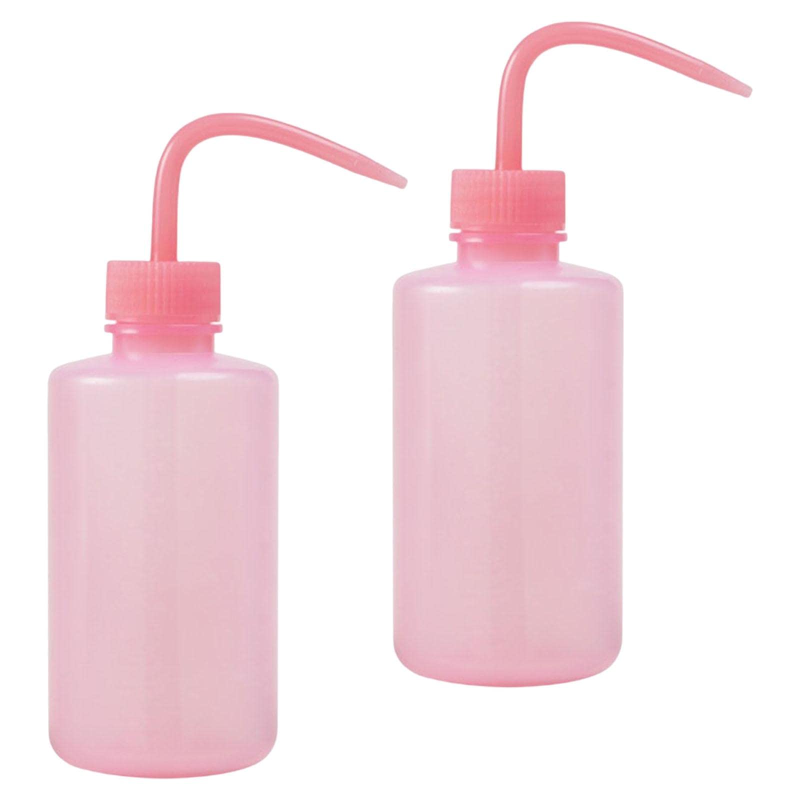 SAZ DEKOR 2X Wash Bottle Diffuser Squirt Squeeze Bottle Twist Top Caps Soap Wash Pink 250Ml|Professional Tattoo Kit & Supplies, Tattoo Ink Set with Accessories, Body Art Stencil Pack For All|