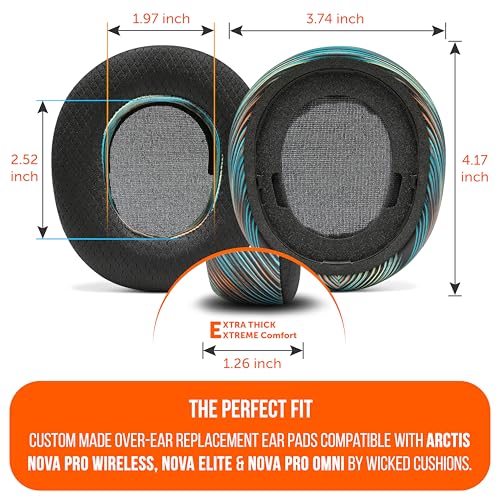 Image of WC Freeze Nova Pro Wireless - Cooling Gel Earpads for Arctis Nova Pro Wireless, Nova Elite & Nova Pro Omni (Doesn't Fit Other Models), by Wicked Cushions, Extra Thick & Comfortable | The Simulation