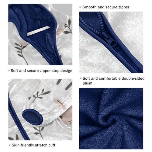 Cartoon Lamb Girls Fleece Jacket Girls Fall Jacket Girls Zip Up Hoodie Girls Sherpa Jacket 2-10T3