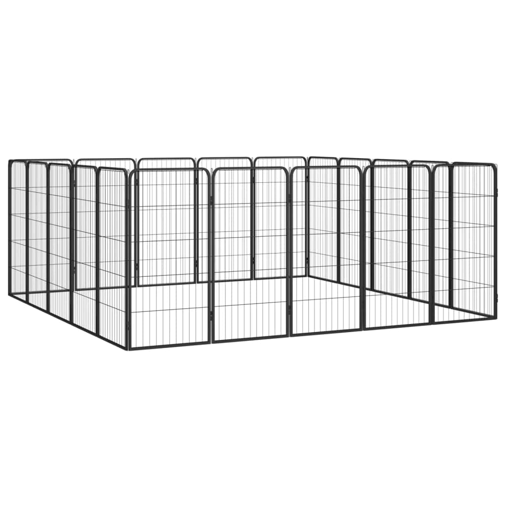 Cuccia per cani, 20 pezzi, 50 x 100 cm, in acciaio, colore nero