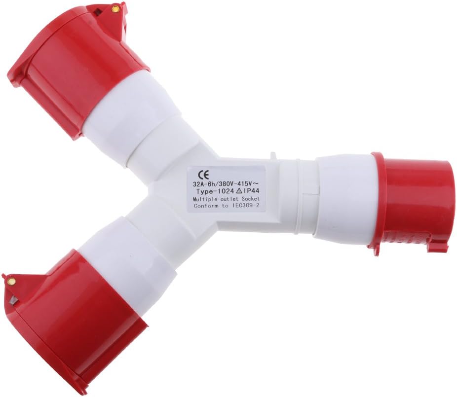 380v-415v 32a 4 Pin Industrial Socket Waterproof Connector 3 P + E Red