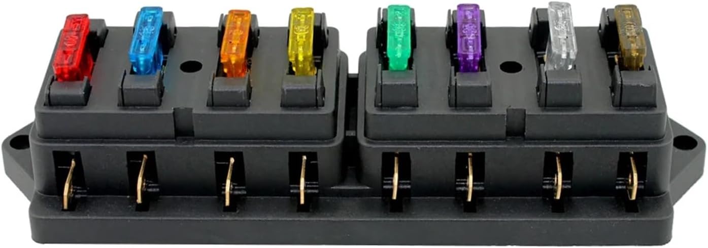 1pcs 8 Way Fuse Box DC 12V 24V 40A Circuit Car Trailer Auto Blade Fuse Box Block Holder ATC ATO Fuse Holder with 8 Fuse