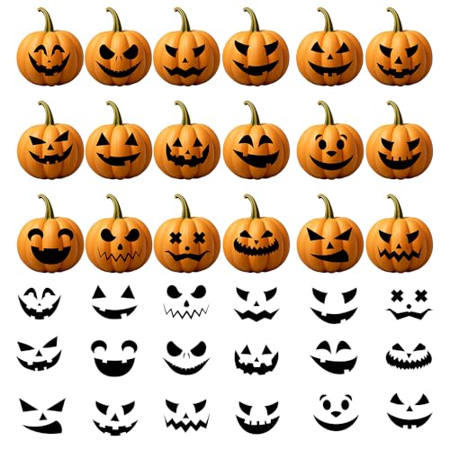 Pumpkin Decorating Stickers Kits - 18Pcs