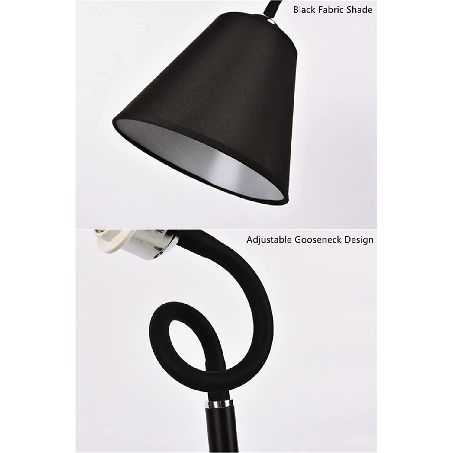 RUNNUP Adjustable Gooseneck Floor Lamp Bedside Floor Lamps