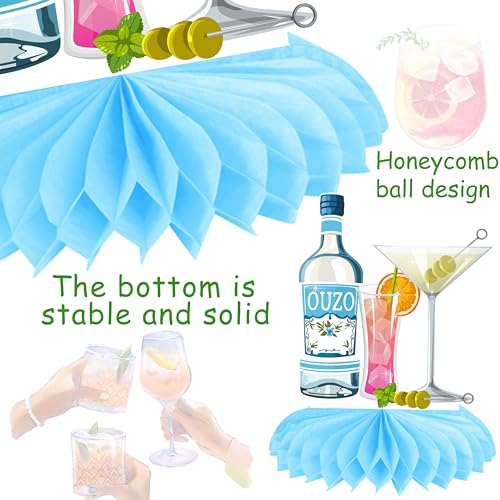 Cocktail Theme Honeycomb Centerpieces Margarita Birthday Party Decorations Margs & Matrimony Bachelorette Party Centerpiece Decoration for Cocktail Martini Themed Party Mexican Fiesta Supplies