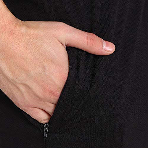 Image of DIA A DIA Lightweight Men's Honeycomb Shorts Length, Easy Care, Quick Dry, Elastic Drawstring, 2 Zipper Pockets - Nightwear, Sports & Casual Wear