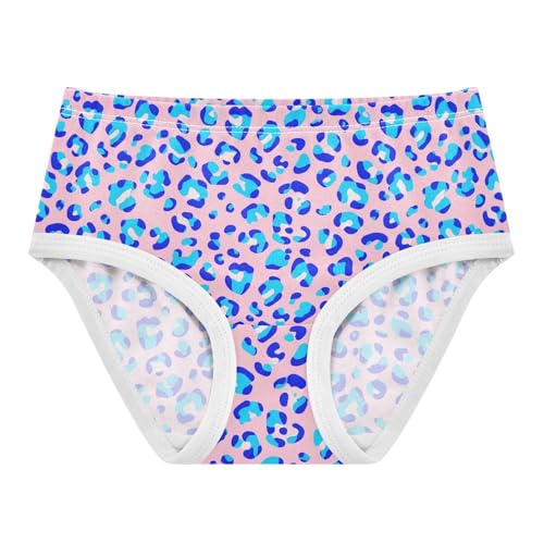 Joisal Blue Leopard Spots Pink Girls Underwear Toddlers 2t Cotton Little Girl Panties Fun Print Kids Briefs Undies