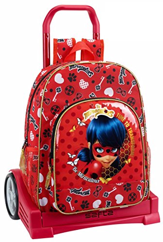 Safta Mochila Espalda Ergonómica Ladybug  Sparkle  Con Carro Evolution