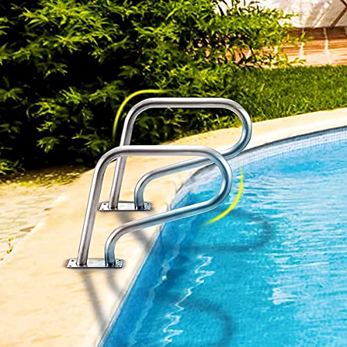 Barandal para escalera de piscina de acero inoxidable 22.4 pulg miniatura 2